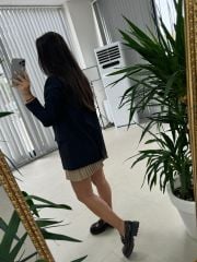 Foo New Laci Keten Blazer Ceket