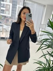 Foo New Laci Keten Blazer Ceket