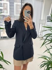 Foo New Laci Keten Blazer Ceket