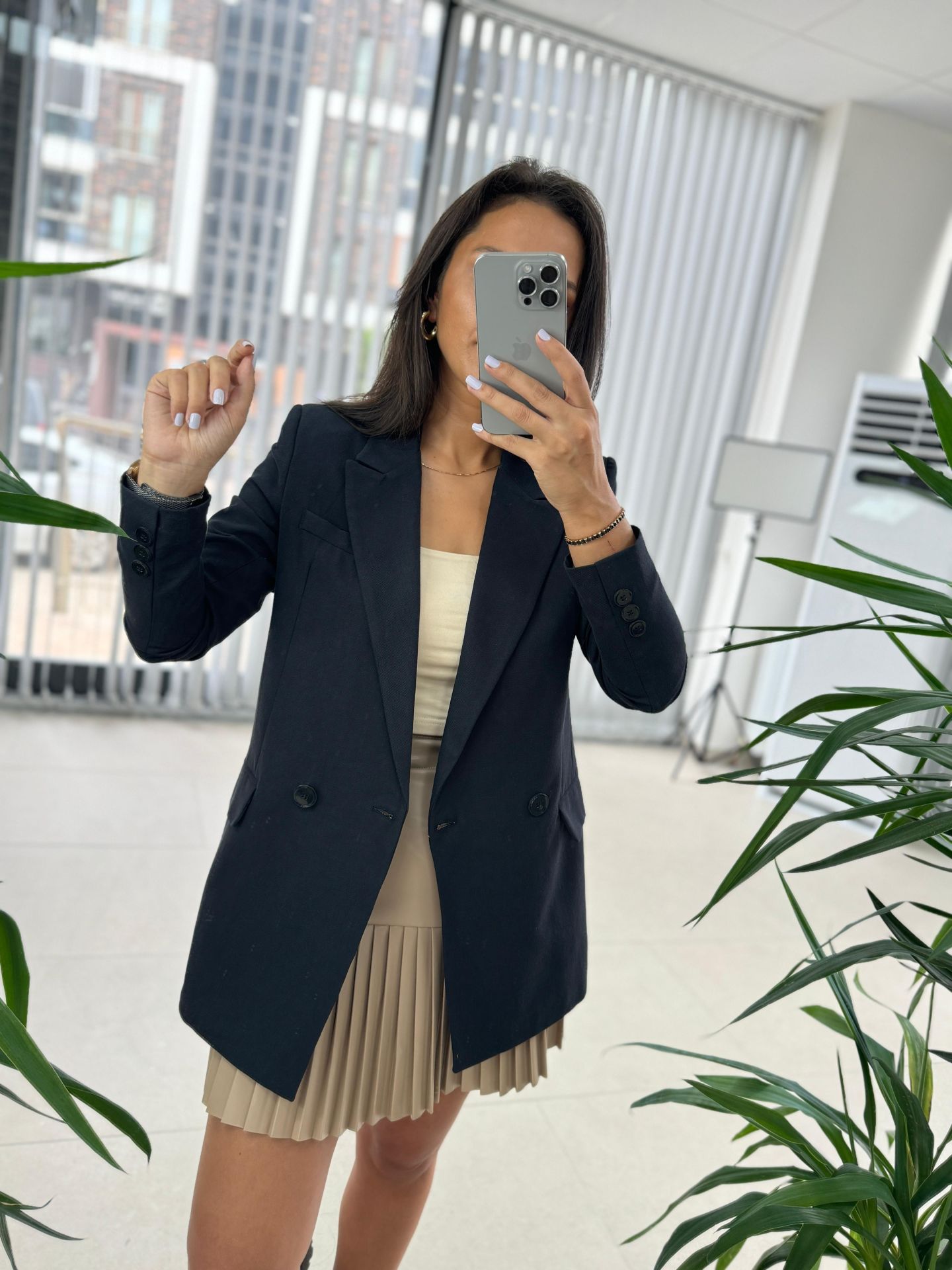 Foo New Laci Keten Blazer Ceket