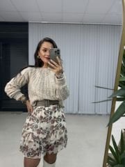 lastikli taş rengi kemer