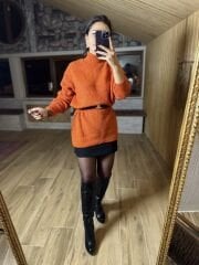 Turuncu balıkcı tunik