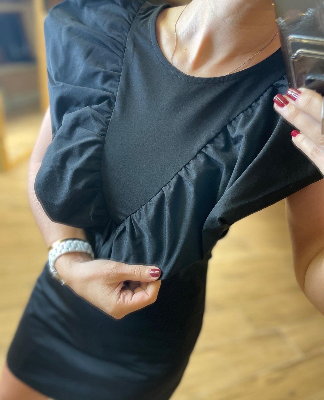 Mng fırfır detay elbise