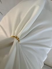 Sg Gold Tokalı Beyaz Elbise