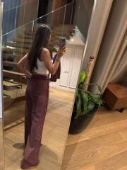 La 6064 Tasarım Püskül Detaylı Keten Bordo Takım