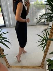 Sg Gold Tokalı Siyah Elbise