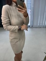 Sg Petek Dokulu Vizon Kalem Elbise