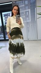 Krem Bisiklet Yaka Triko