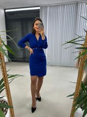 My Kuş Gözü Anvelop Saks Elbise