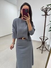 Orj Marka Gri Selanik Etekli Takım