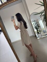 Art 4025 Dört Cepli Taş Gömlek Elbise