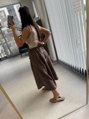 Bb 28460 Kahve Floş Keten Pantolon