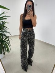 Spt 5017 Leopar Crop Ceket