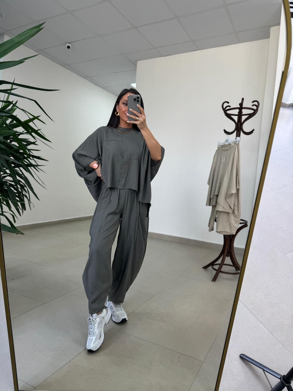 Fp 51249 Pamuk Keten Bohem Haki Takım