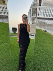 Sv 024320 Anda Siyah Astarlı Triko Elbise