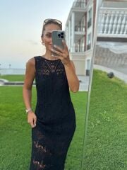 Sv 024320 Anda Siyah Astarlı Triko Elbise
