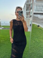 Sv 024320 Anda Siyah Astarlı Triko Elbise