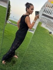 Sv 024320 Anda Siyah Astarlı Triko Elbise