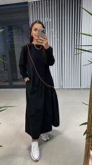 Dr 2427 Orange Stripe Transitional Sweat Poplin Dress