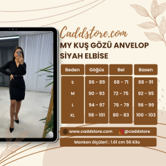 Schwarzes Wickelkleid „My Bird Eye“.