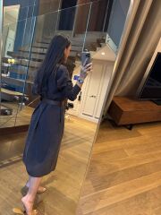 Km 4464 Orj. Marka Kemerli A. Kahve Gömlek Elbise