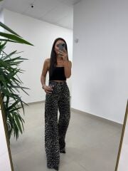 Spt 1071 Leopar Palazzo Pantolon