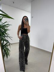 Spt 1071 Leopar Palazzo Pantolon