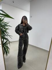 Spt 1071 Leopar Palazzo Pantolon