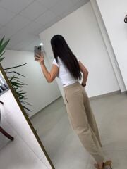 Fp 51343 Bel Detaylı Poliviskon Taş Pantolon