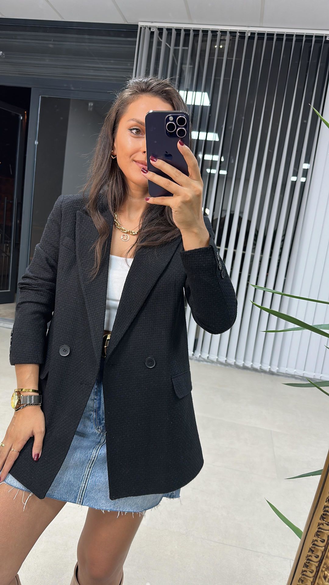 Siyah Tüvit Ceket
