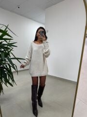 Mz 22749 Ekru Triko Kazak