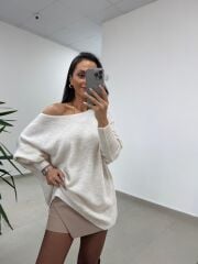 Mz 22749 Ekru Triko Kazak