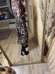 Mng leo eteği volanlı şifon elbise