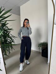 Dm 1233 Örgü Saçaklı Gri Kazak