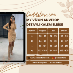 My Vizon Anvelop Detaylı Kalem Elbise