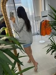 Foo New Açık Gri Keten Blazer Ceket