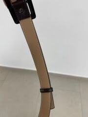 155 Siyah Antik Kaplama Gold Kare Tokalı Kemer