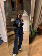 La 25185 Kapitone Bel Lastik Detaylı Laci Takım