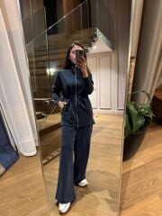 La 25185 Kapitone Bel Lastik Detaylı Laci Takım