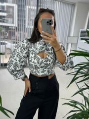 Sg Tasarım Astarlı Siyah Geçişli Bluz