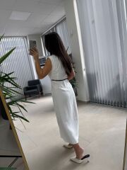 Fw 8130 Simba Tensel Kemerli Beyaz Elbise