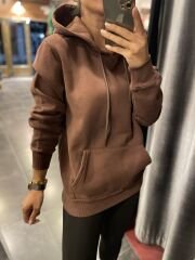 Zr üç iplik kahve sweat