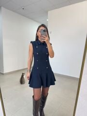Tp 2974 Apoletli Vatkalı Laci Elbise