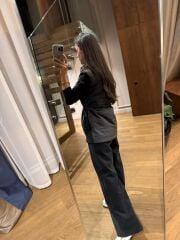 La 25185 Kapitone Bel Lastik Detaylı Antrasit Takım