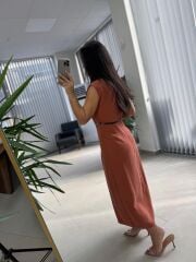 Fw 8130 Simba Tensel Kemerli Kiremit Elbise