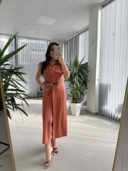 Fw 8130 Simba Tensel Kemerli Kiremit Elbise