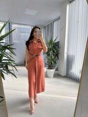 Fw 8130 Simba Tensel Kemerli Kiremit Elbise