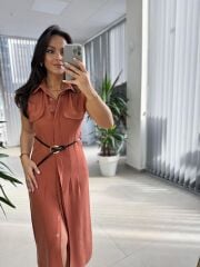 Fw 8130 Simba Tensel Kemerli Kiremit Elbise