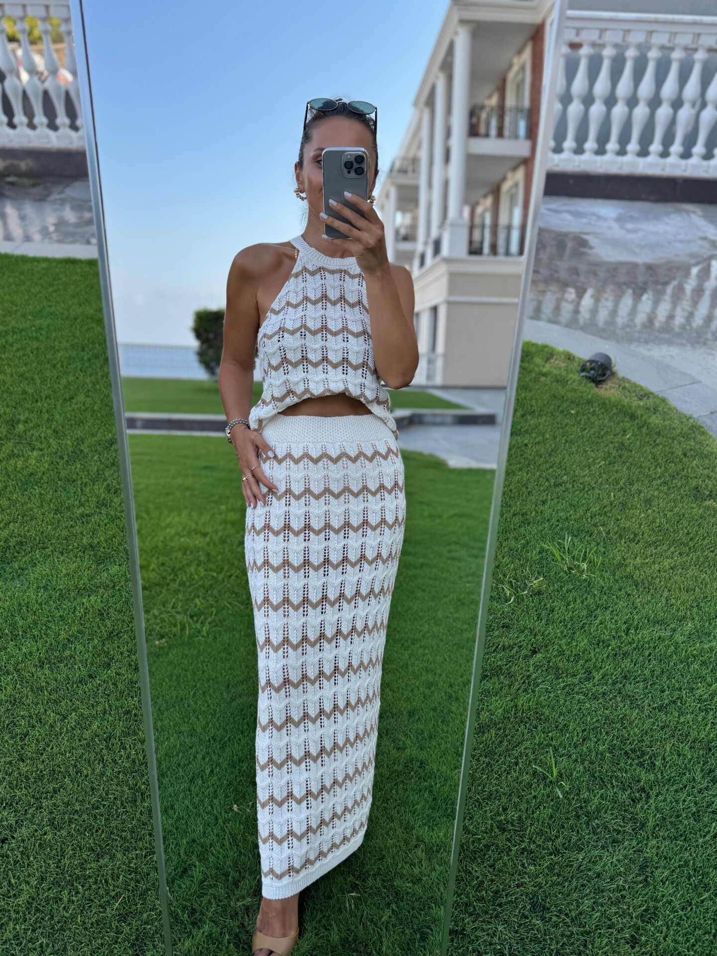 Sv 024325 Vizon Zikzaklı Etekli Triko Takım