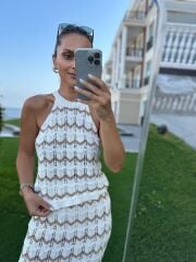 Sv 024325 Vizon Zikzaklı Etekli Triko Takım